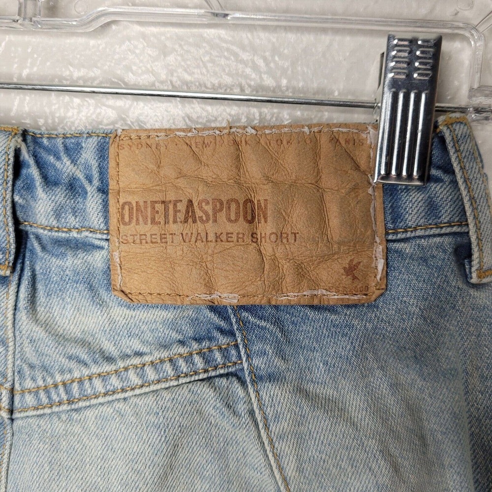 NWT One Teaspoon Kansas Street Walker Shorts 80s High Waist Denim Shorts sz 23 - Picture 6 of 9